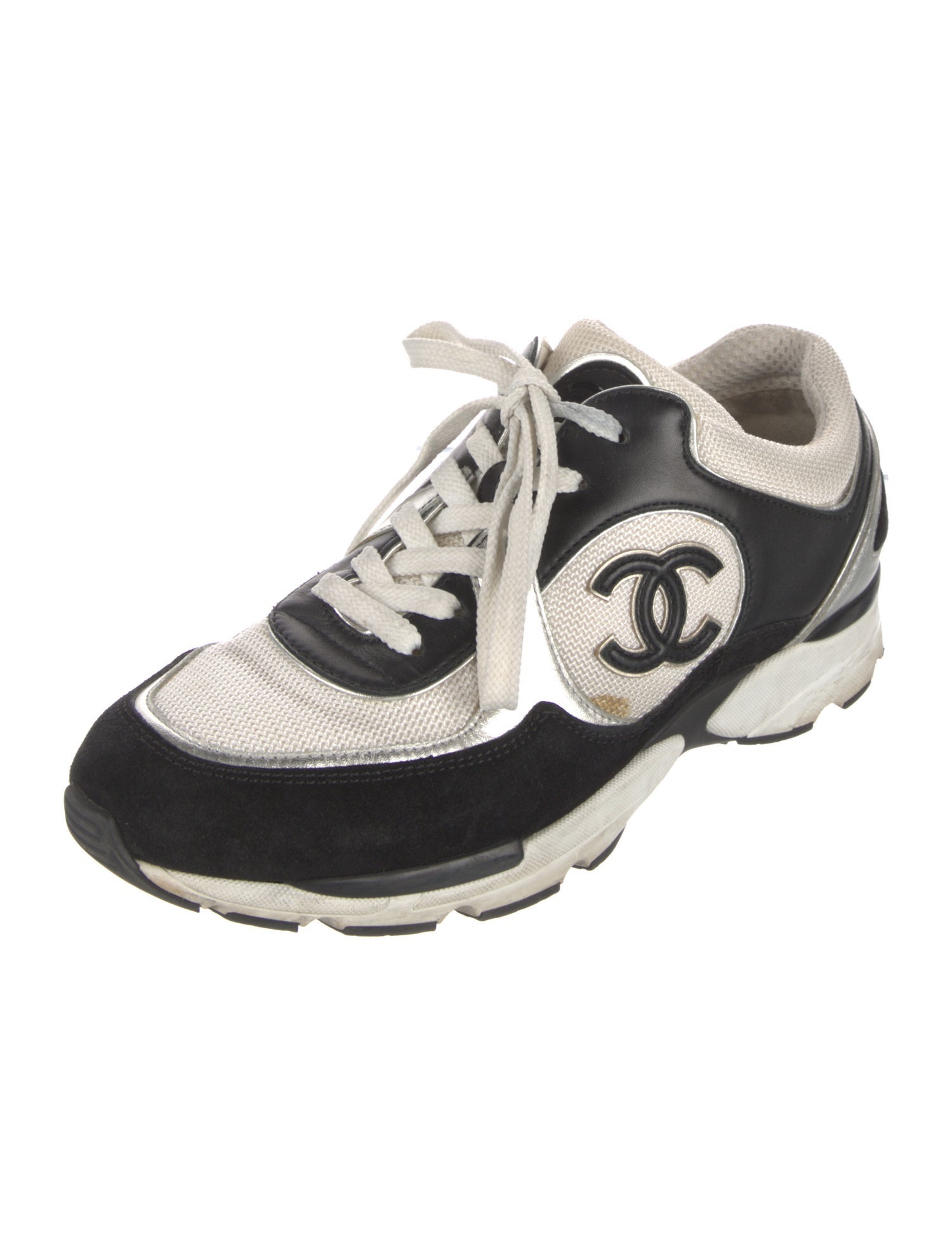 Chanel Interlocking CC Logo Calfskin Athletic Sneakers
