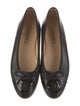 Chanel Interlocking CC Logo Leather Ballet Flats