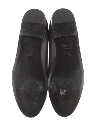 Chanel Interlocking CC Logo Leather Ballet Flats