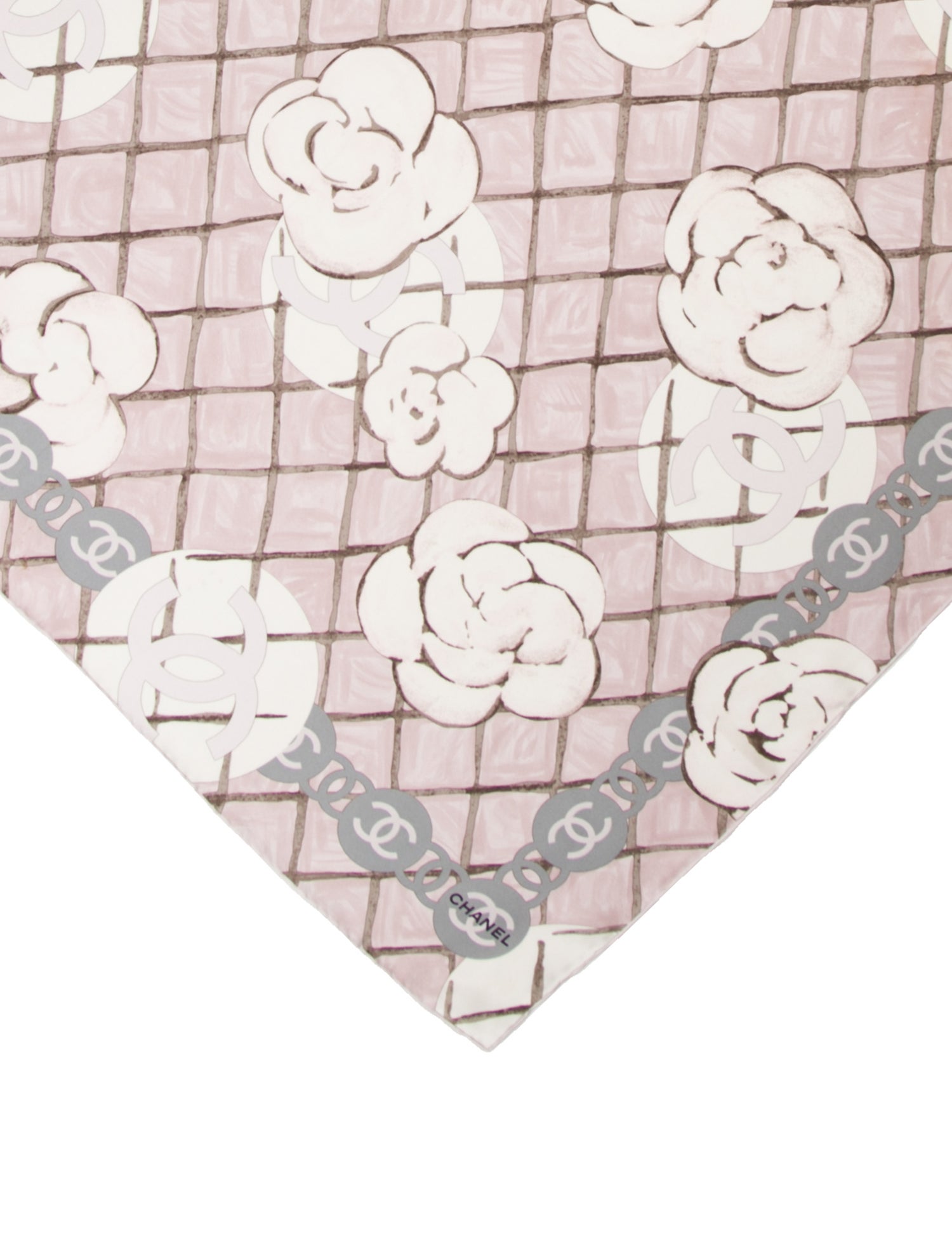 Chanel Silk Interlocking CC Logo Scarf