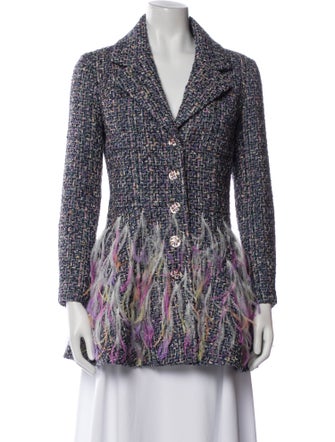 Chanel 2023 Tweed Pattern Peacoat