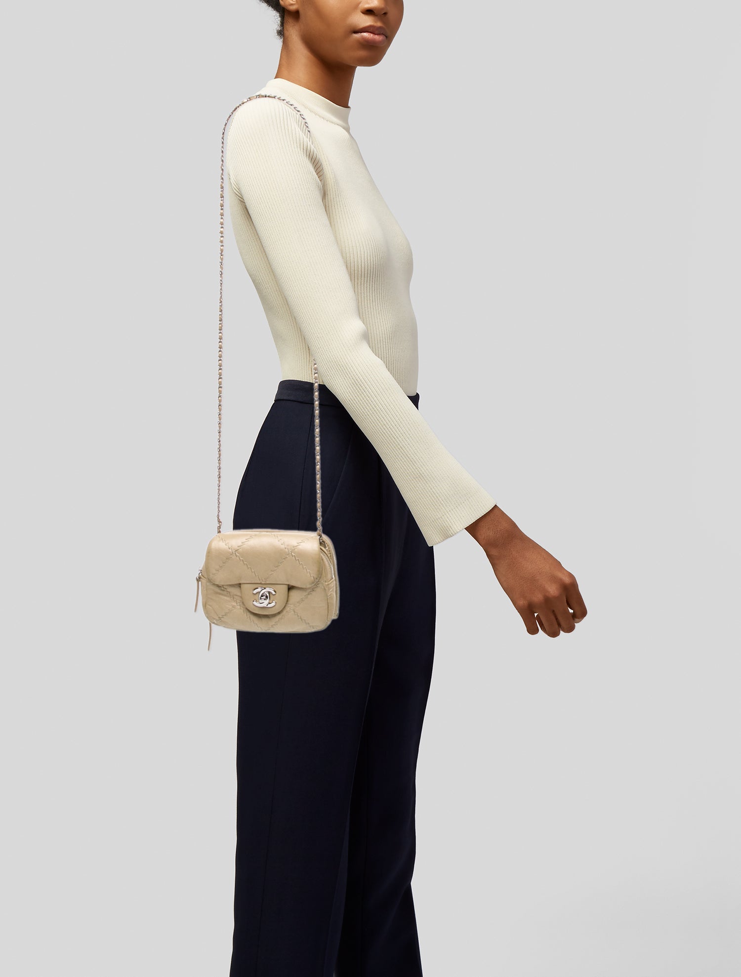 Chanel Ultimate Stitch Mini Flap Wallet On Chain