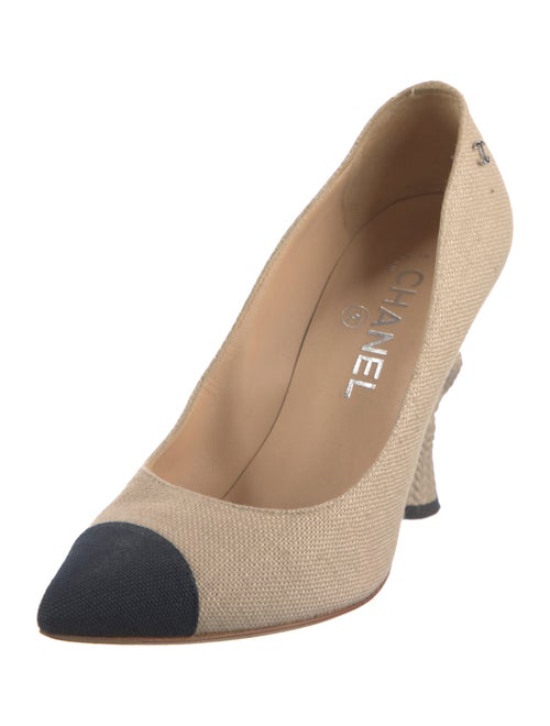 Chanel Interlocking CC Logo Canvas Pumps