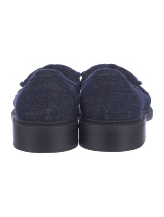 Chanel Interlocking CC Logo Denim Loafers