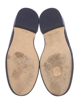 Chanel Interlocking CC Logo Denim Loafers