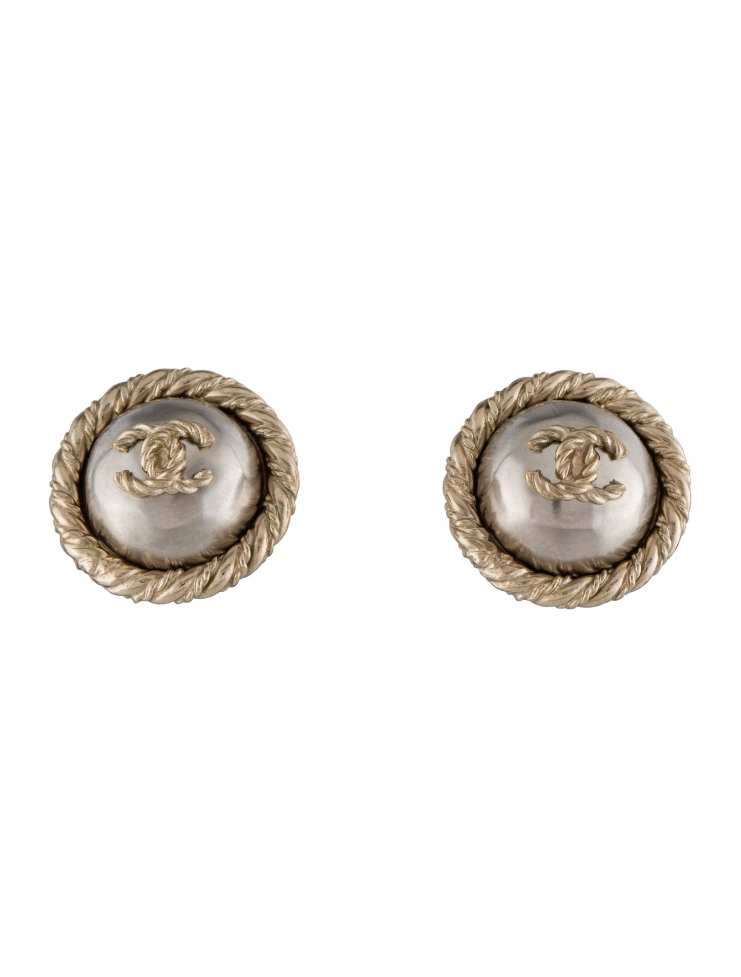 Chanel Faux Pearl CC Stud Earrings