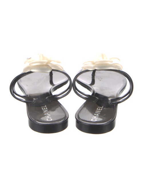 Chanel Interlocking CC Logo Rubber Slides