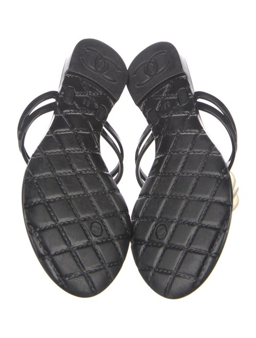 Chanel Interlocking CC Logo Rubber Slides