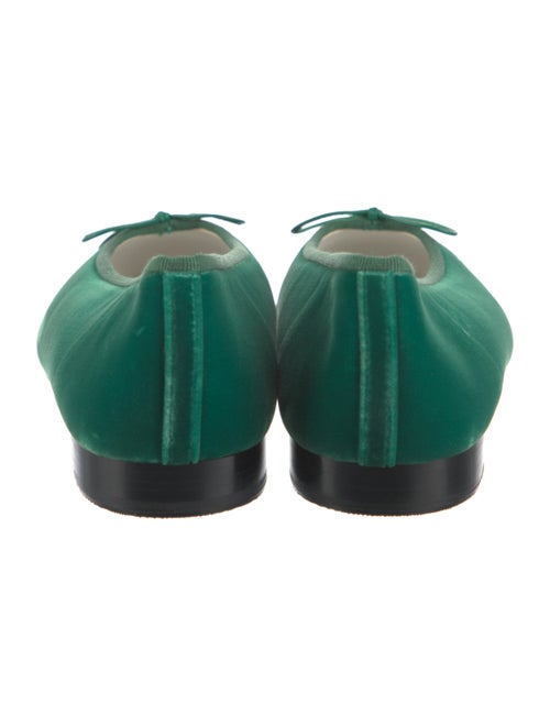 Chanel Interlocking CC Logo Velvet Flats