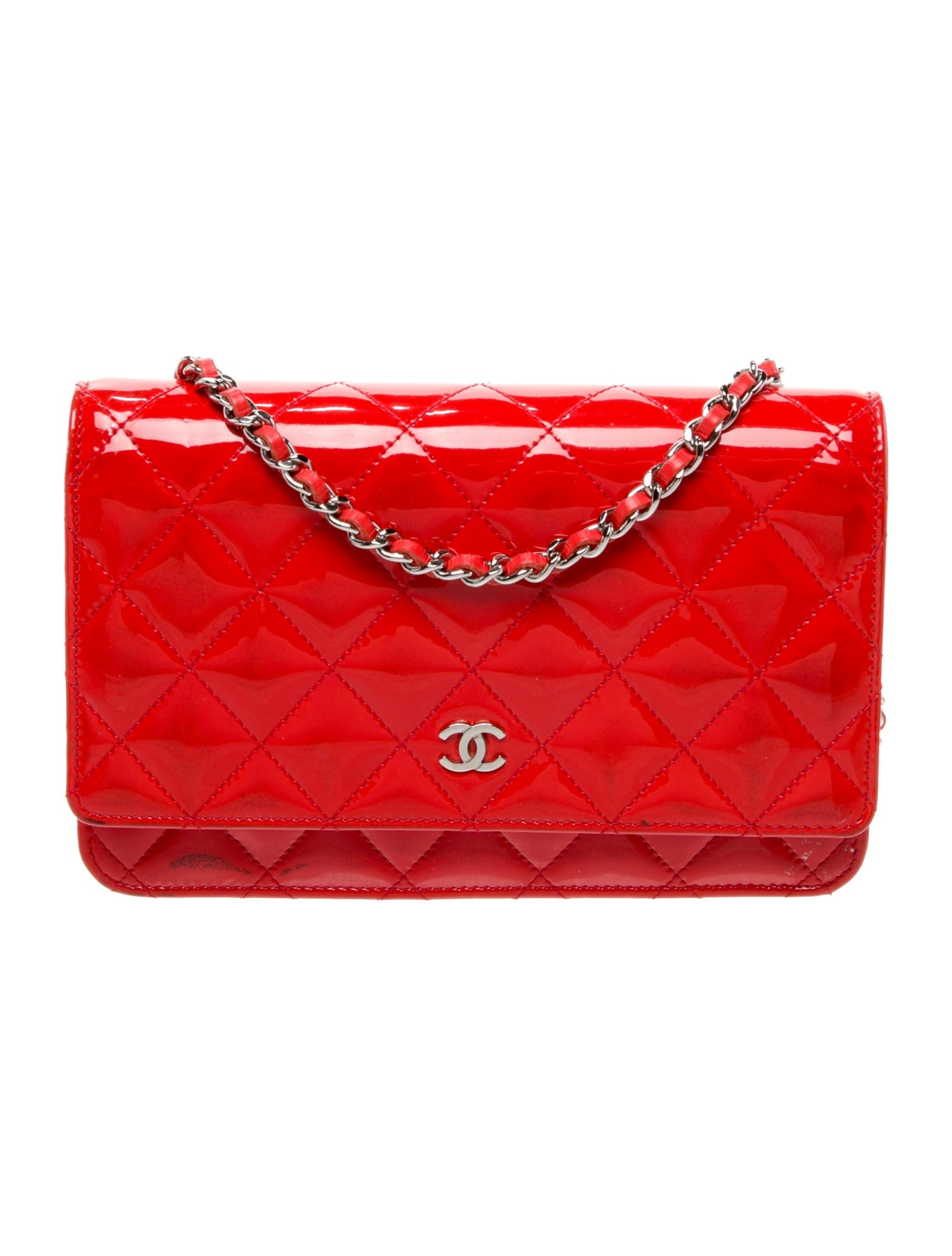 Chanel Classic Patent Wallet on Chain