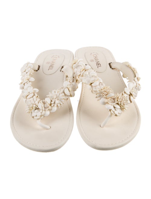 Chanel 2021 Interlocking CC Logo Flip Flops