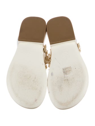 Chanel 2021 Interlocking CC Logo Flip Flops