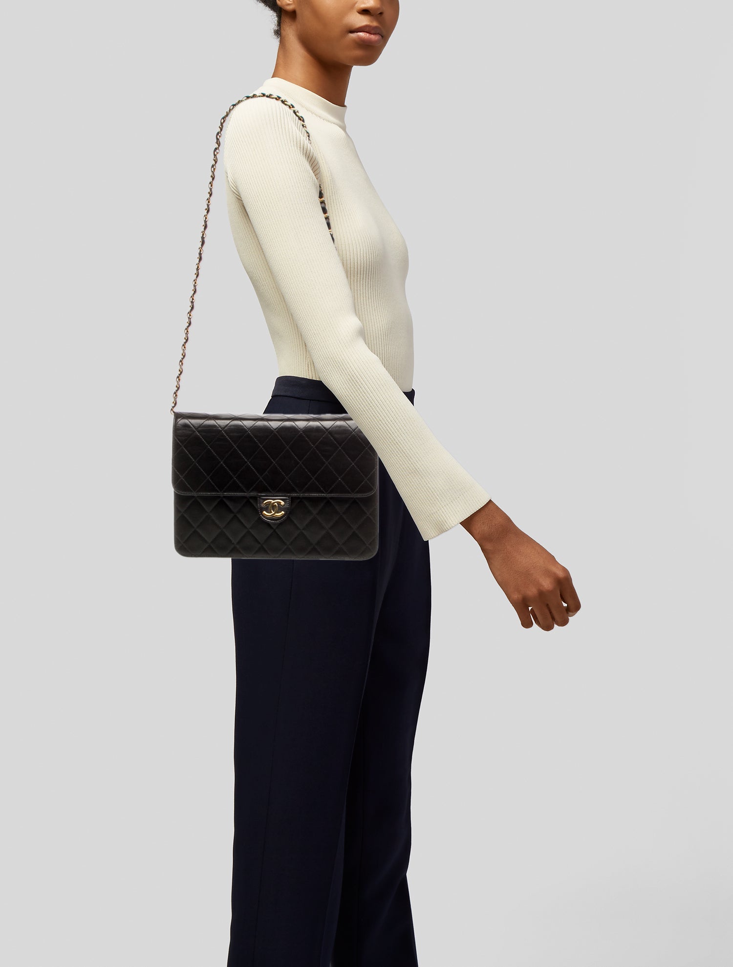 Chanel CC Quilted Square Flap Bag