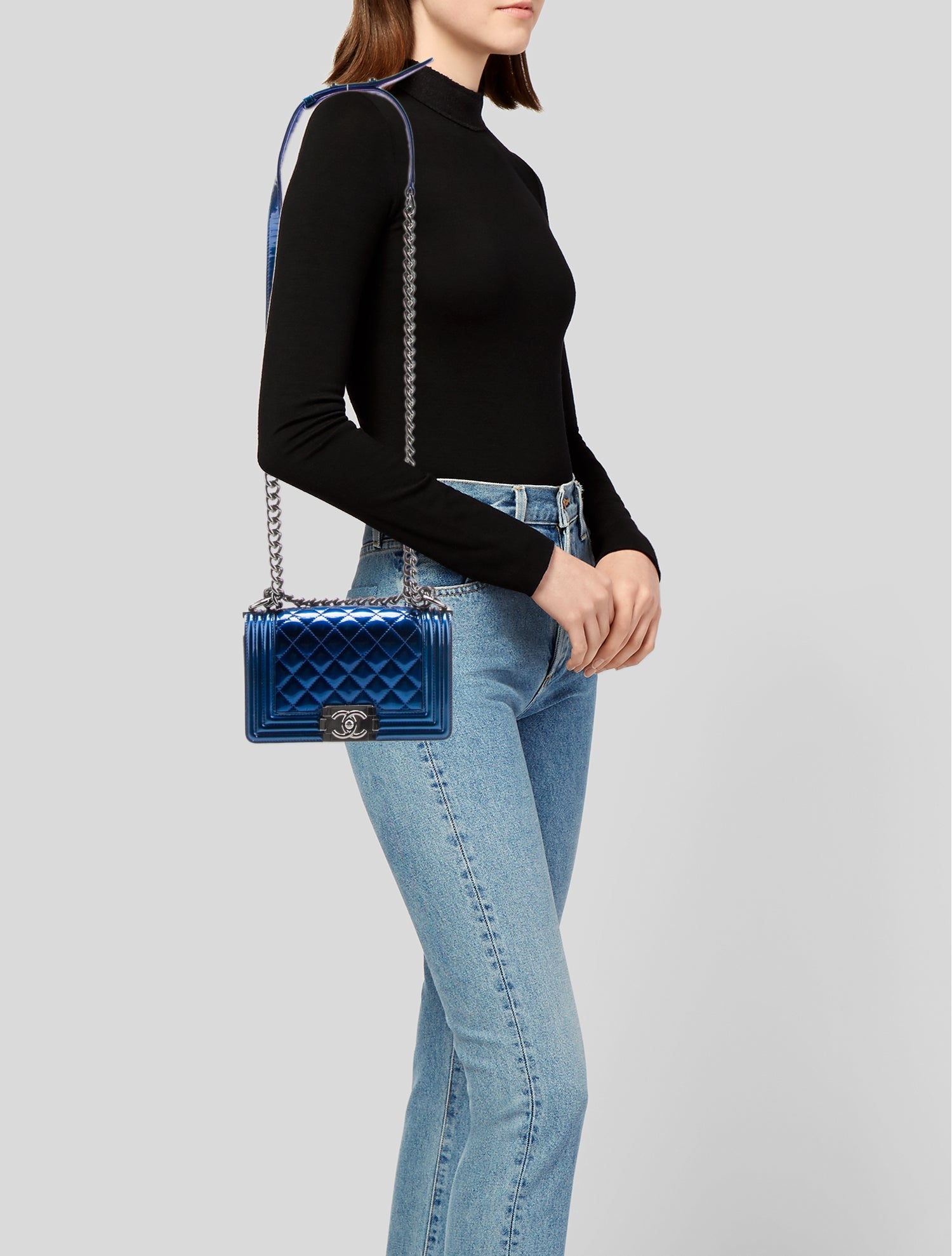 Chanel Small Patent Boy Bag