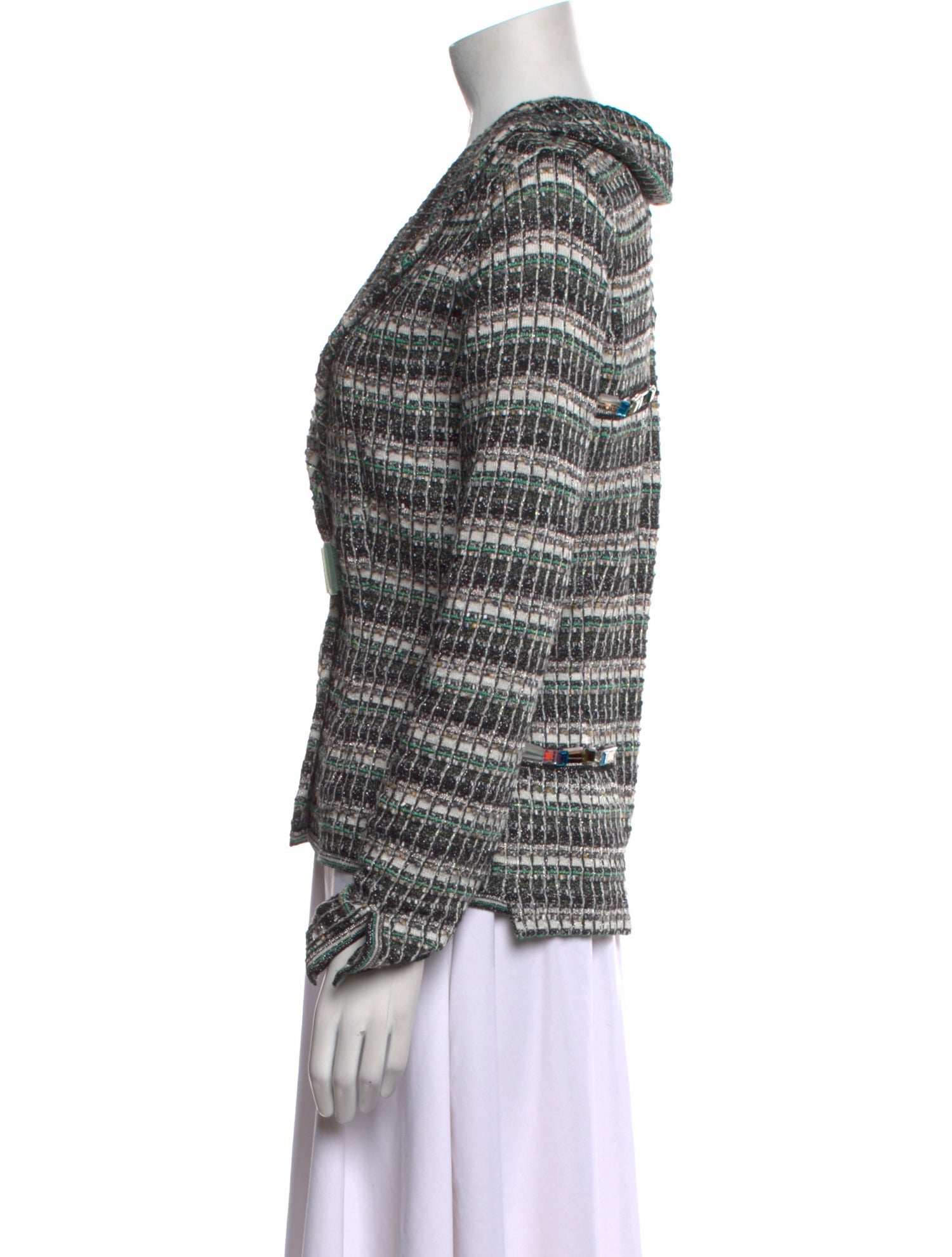 Chanel 2017 Printed Button-Up Top