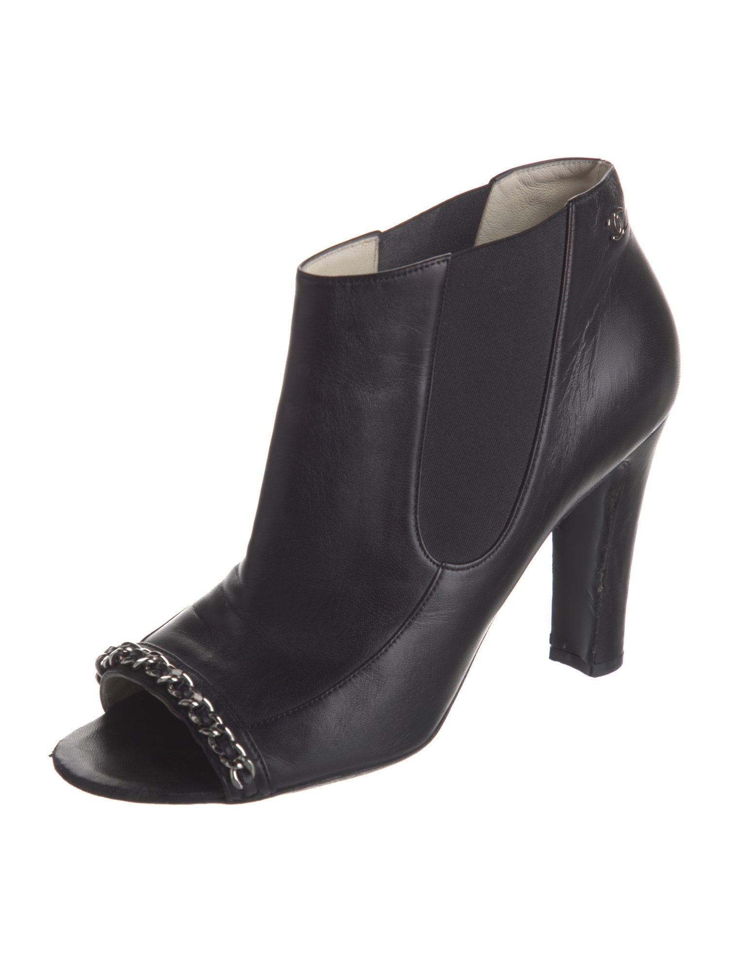 Chanel 2014 Interlocking CC Logo Boots