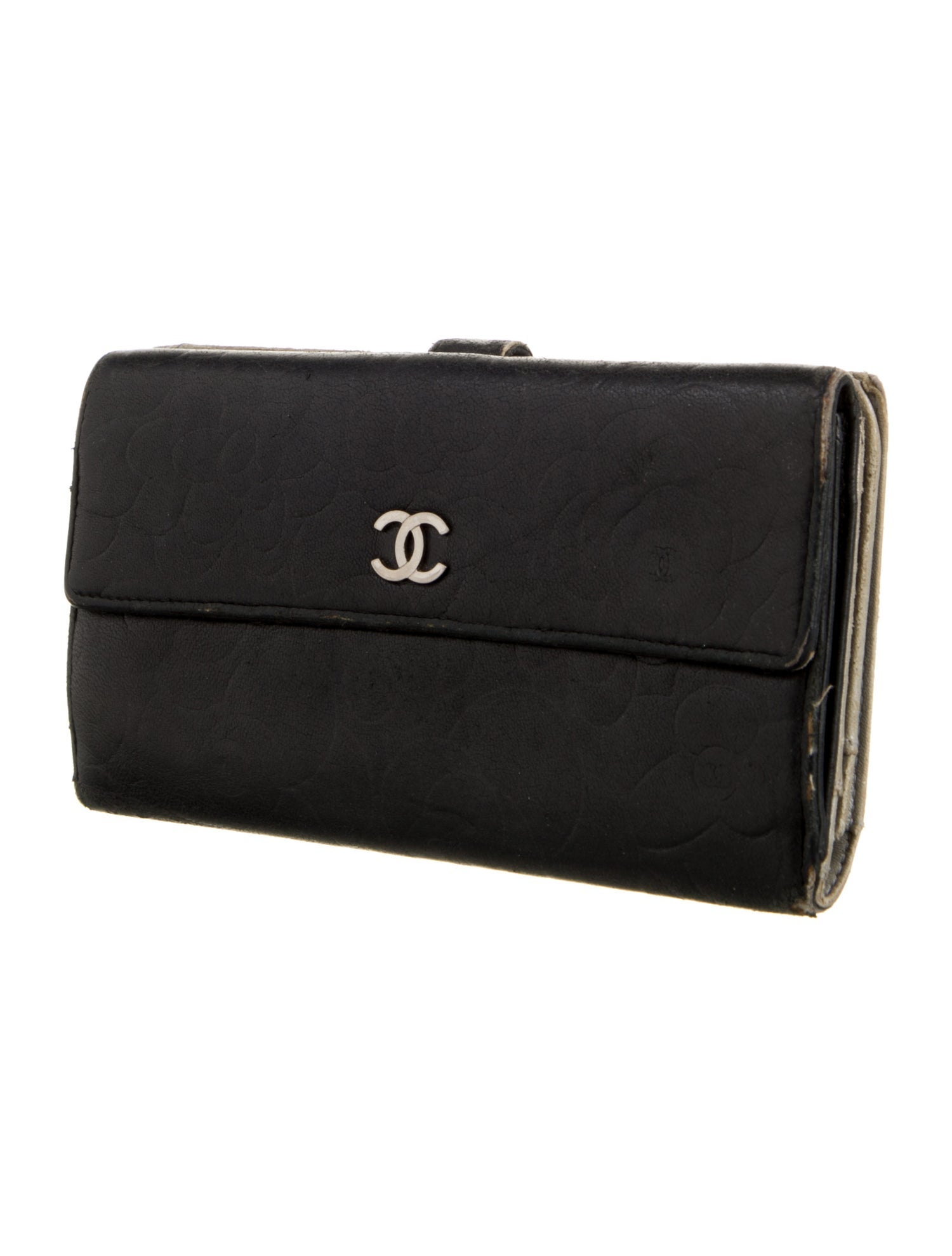 Chanel Interlocking CC Logo Leather Wallet