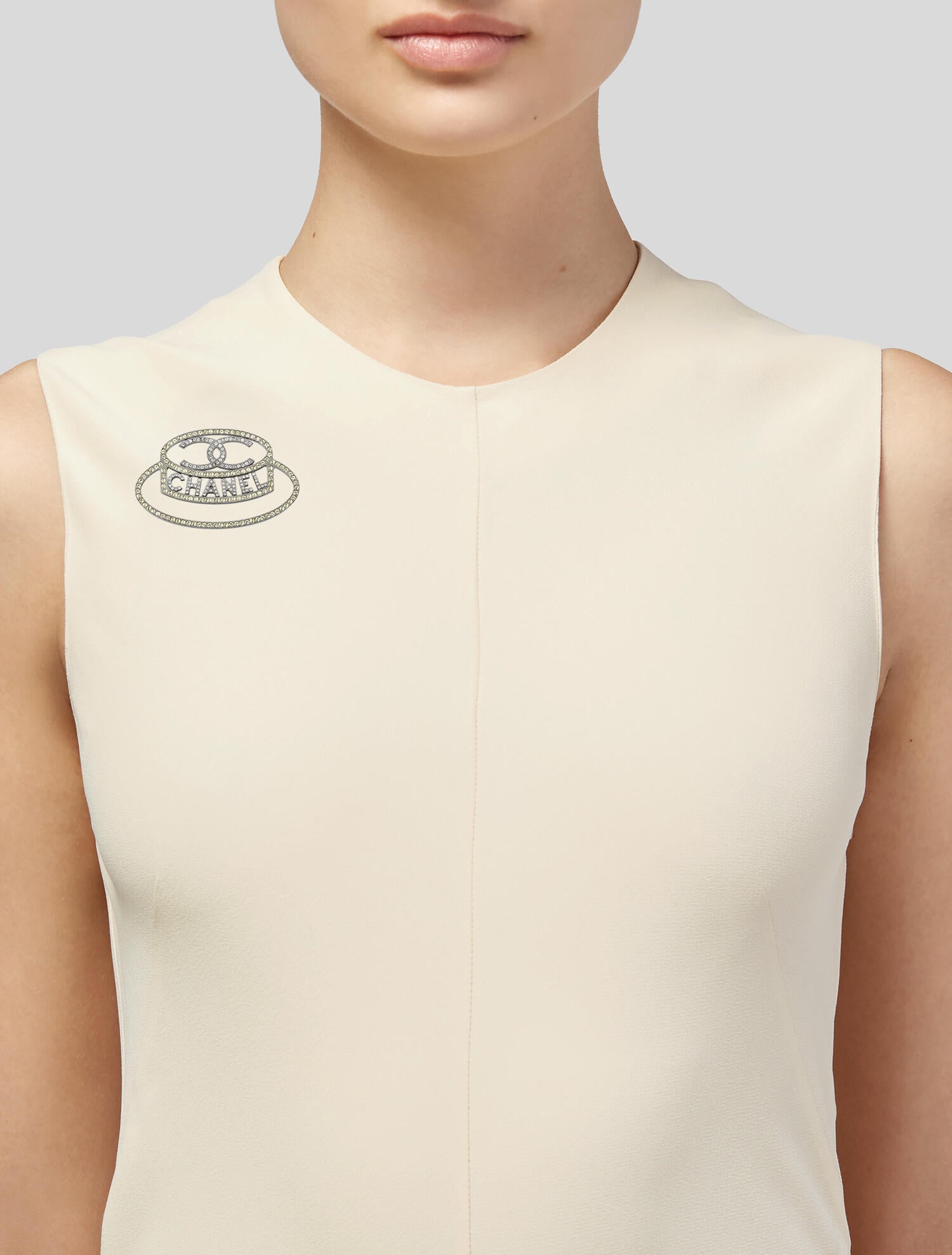 Chanel Strass CC Hat Brooch