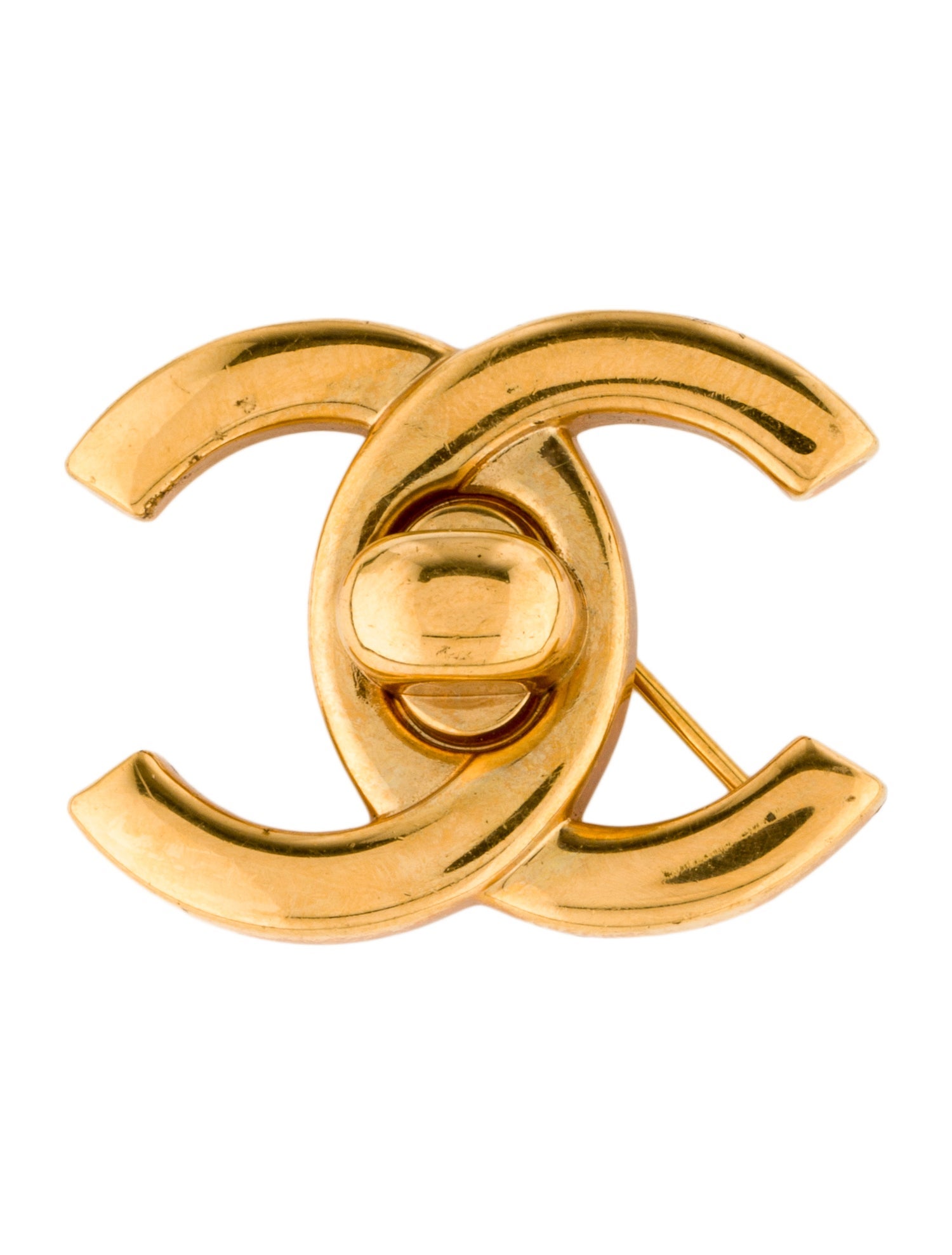 Chanel Vintage CC Turn-Lock Brooch