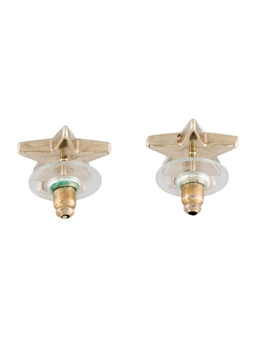 Chanel 2023 Strass Star CC Drop Earrings