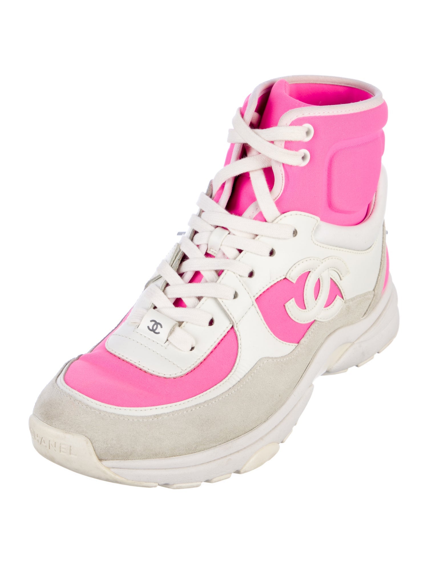 Chanel Interlocking CC Logo Neoprene Chunky Sneakers