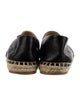 Chanel Interlocking CC Logo Leather Espadrilles