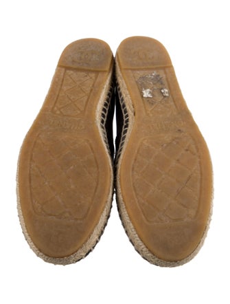Chanel Interlocking CC Logo Leather Espadrilles