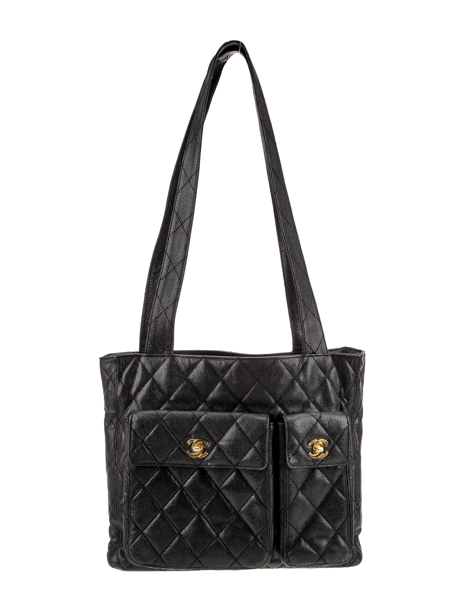 Chanel Quilted Double Pocket Tote