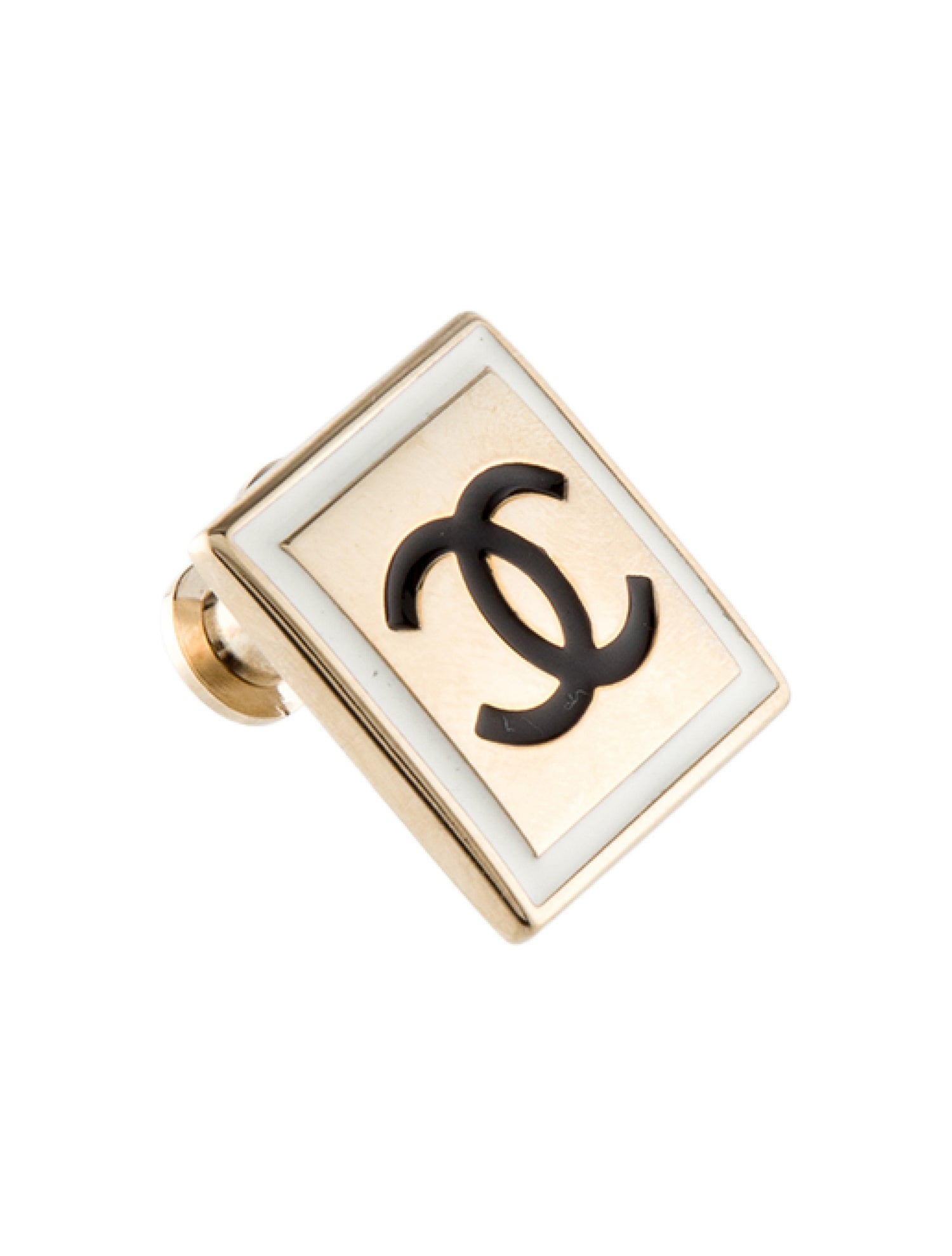 Chanel Enamel CC Brooch Pin