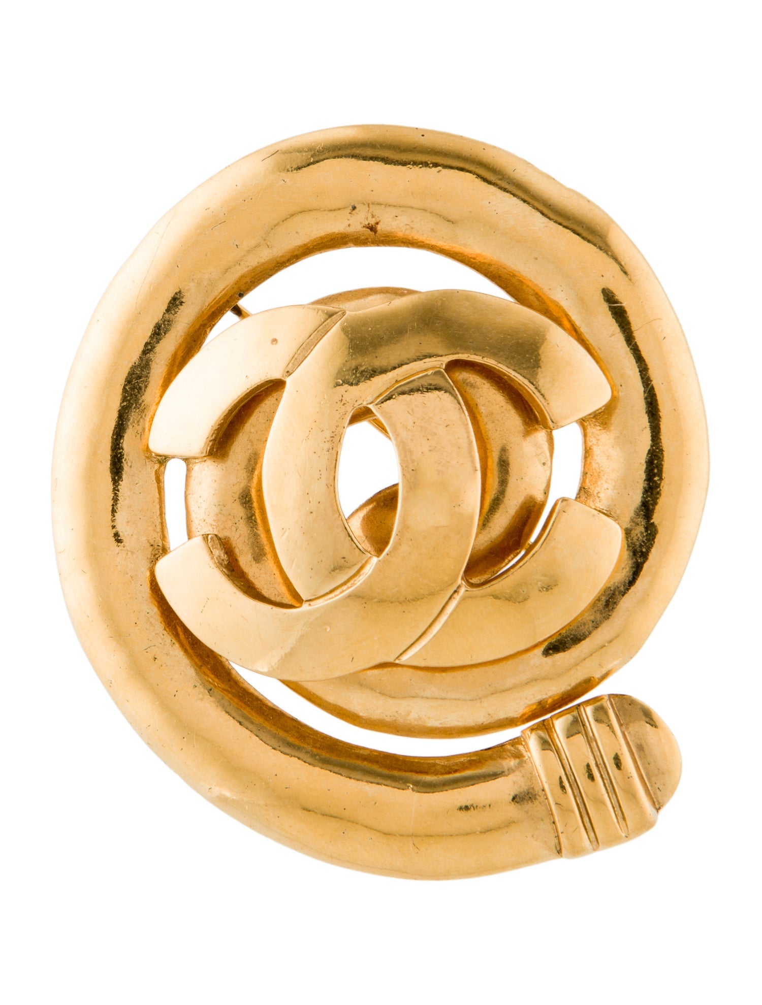 Chanel Vintage CC Spiral Brooch
