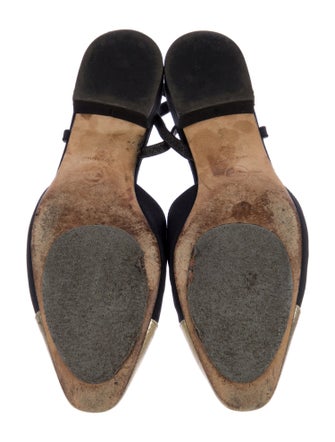 Chanel Interlocking CC Logo Slingback Flats