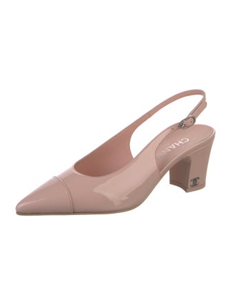Chanel 2023 Interlocking CC Logo Slingback Pumps