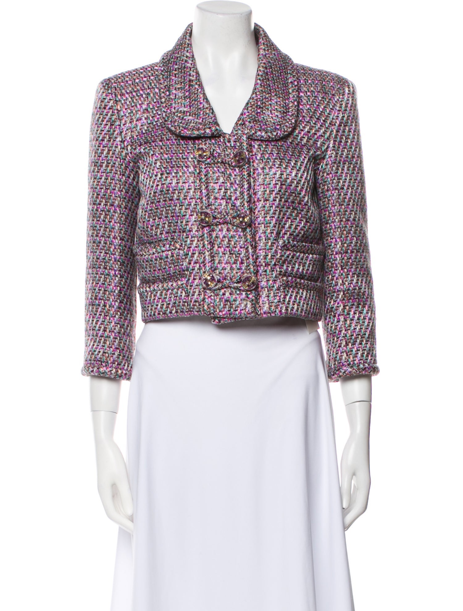 Chanel 2018 Tweed Pattern Evening Jacket