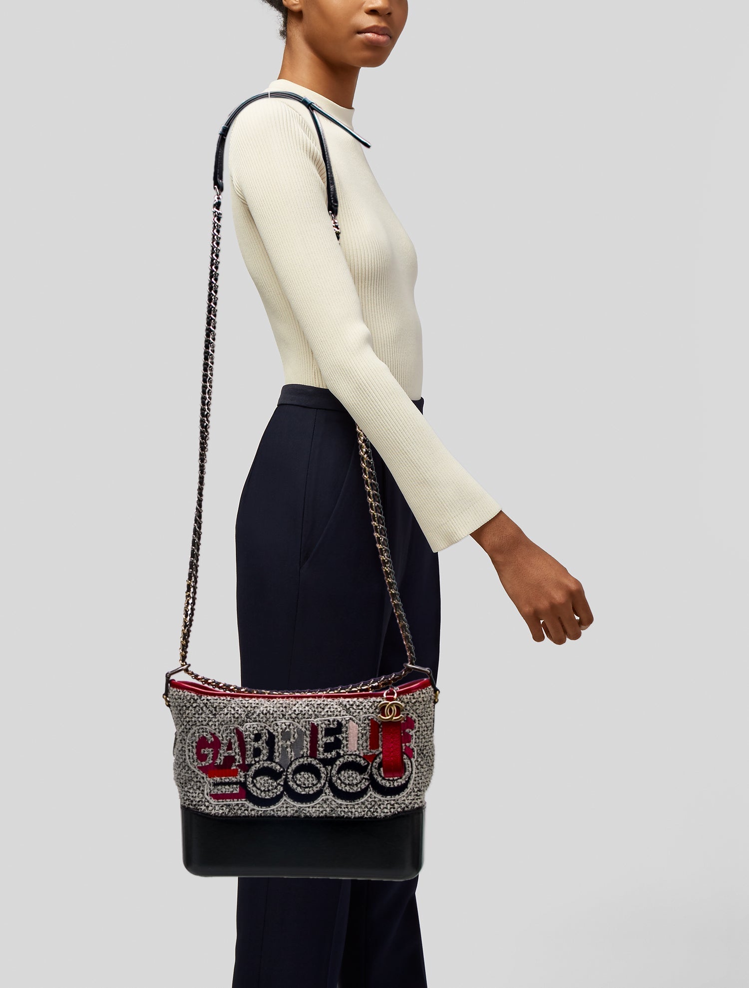 Chanel Medium Tweed Gabrielle Hobo