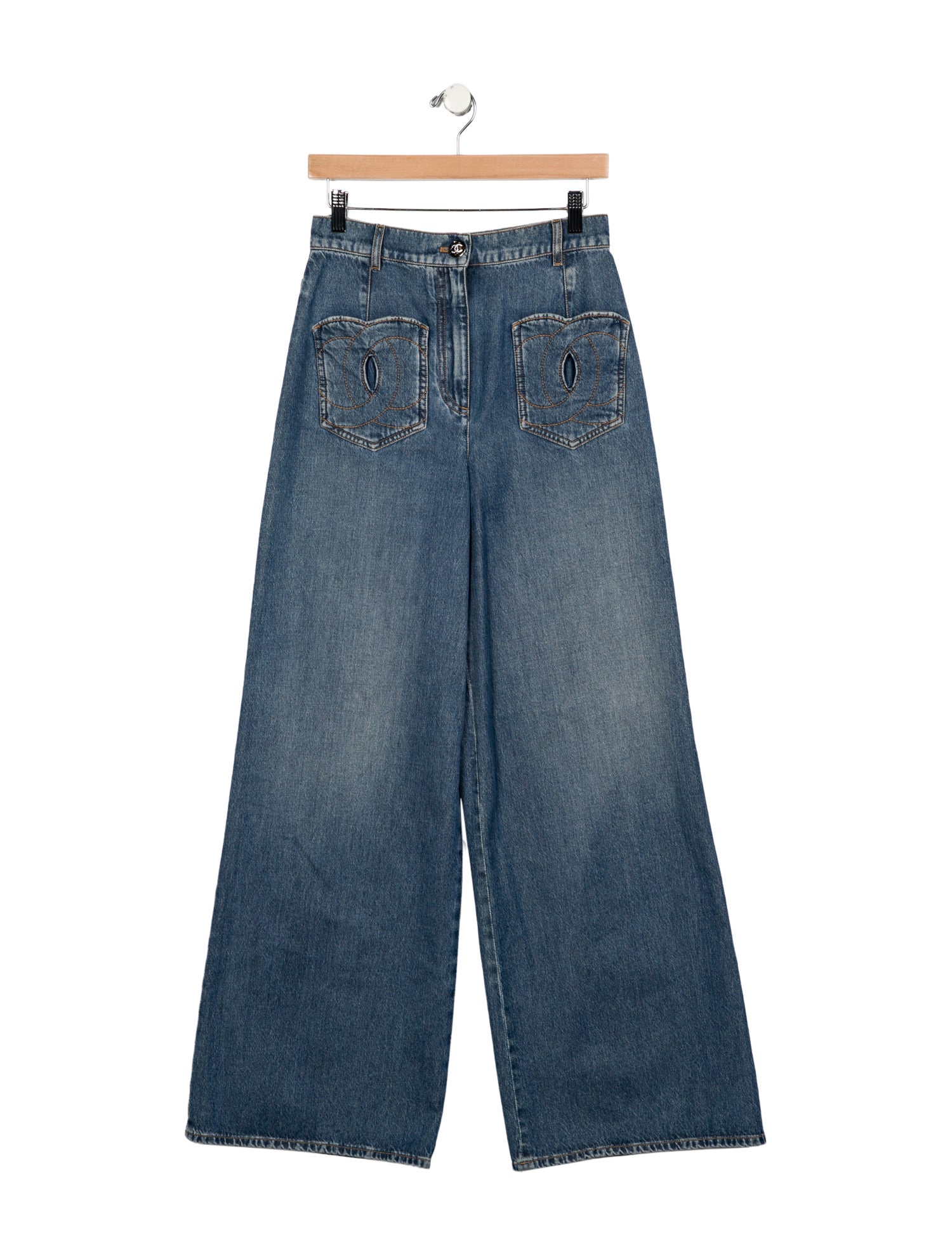 Chanel 2024 Wide Leg Jeans w/ Tags