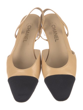 Chanel 2020 Interlocking CC Logo Slingback Flats