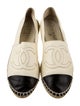 Chanel Interlocking CC Logo Lambskin Espadrilles