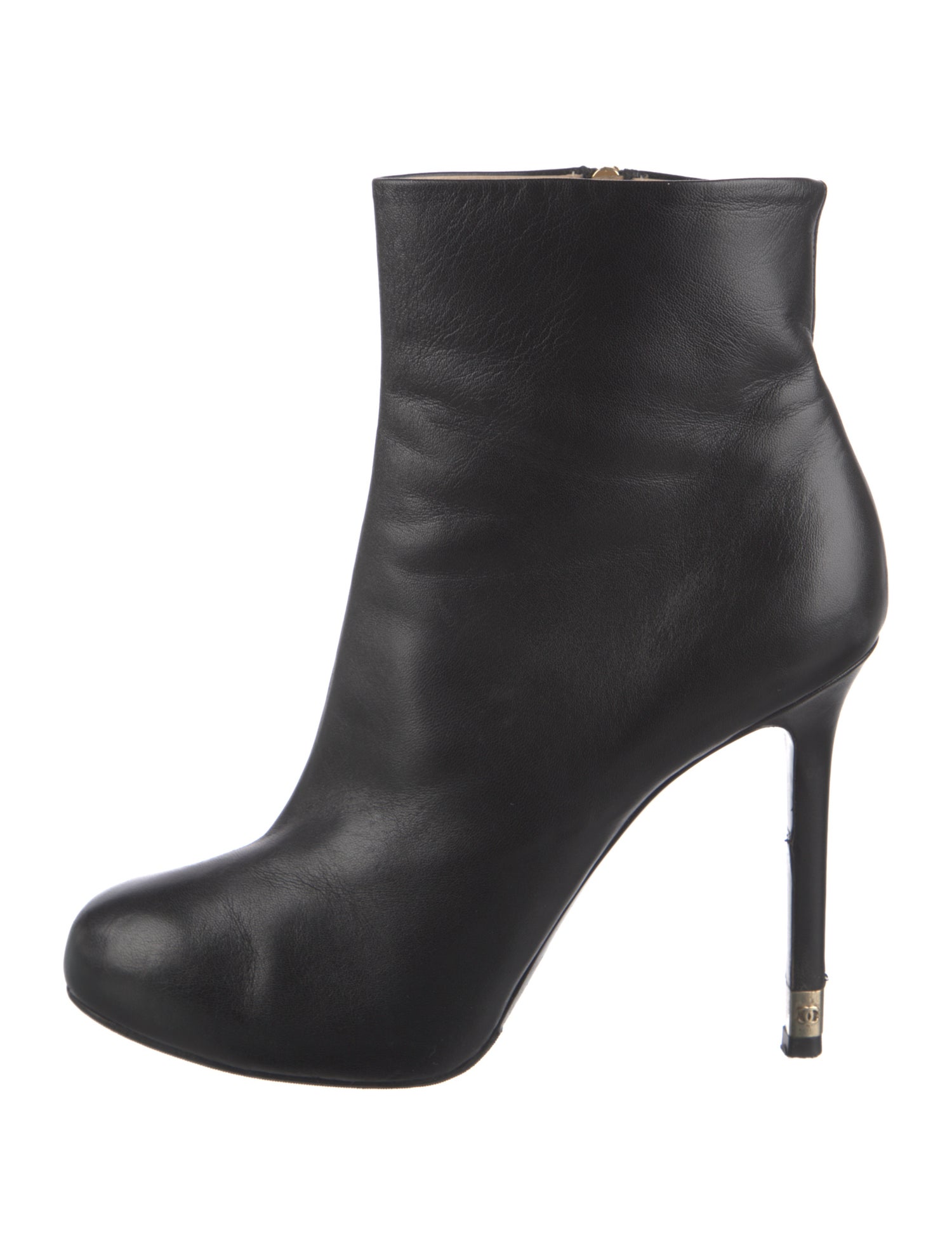 Chanel Interlocking CC Logo Leather Boots