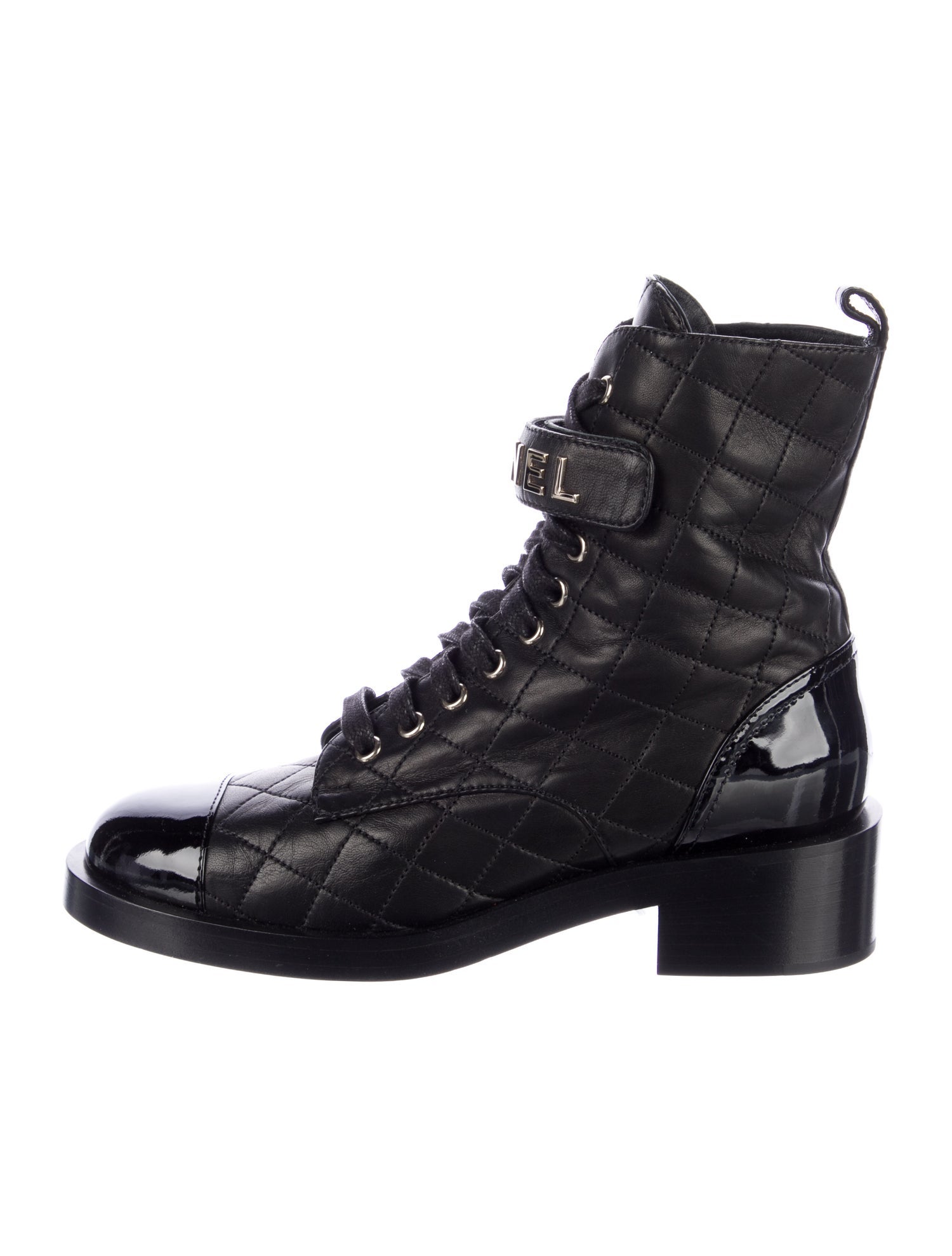 Chanel 2023 Quilted Pattern Combat Boots