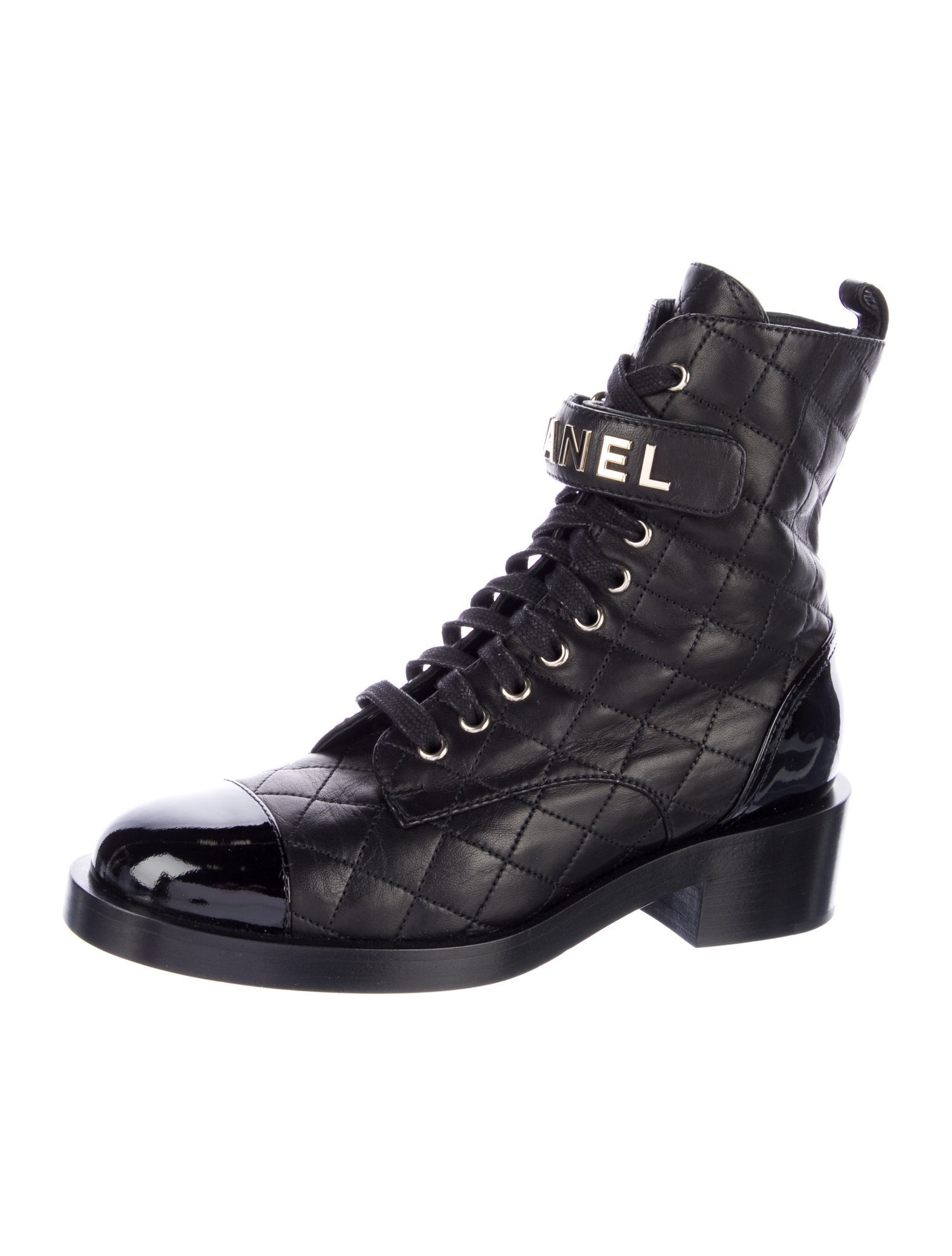 Chanel 2023 Quilted Pattern Combat Boots
