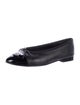 Chanel Interlocking CC Logo Leather Flats
