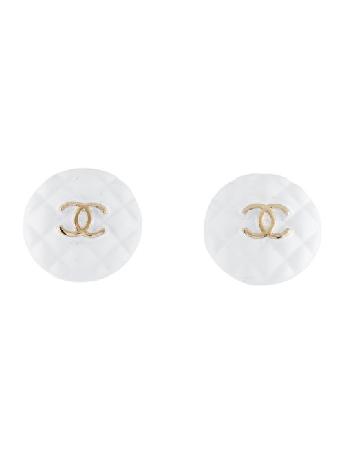 Chanel Quilted CC Stud Earrings