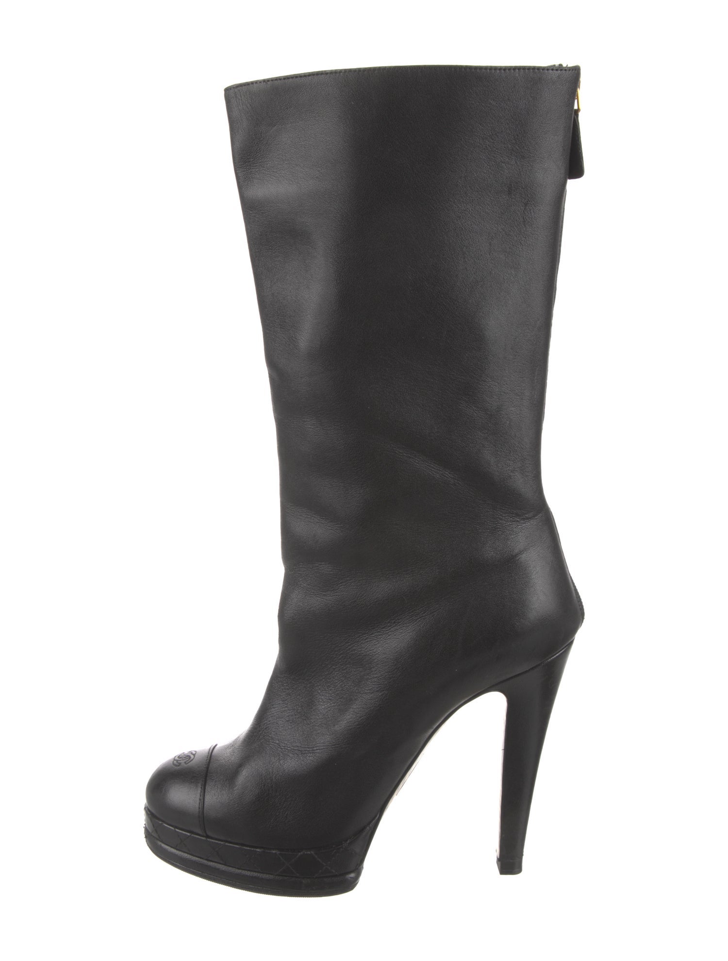 Chanel 2012 Interlocking CC Logo Boots