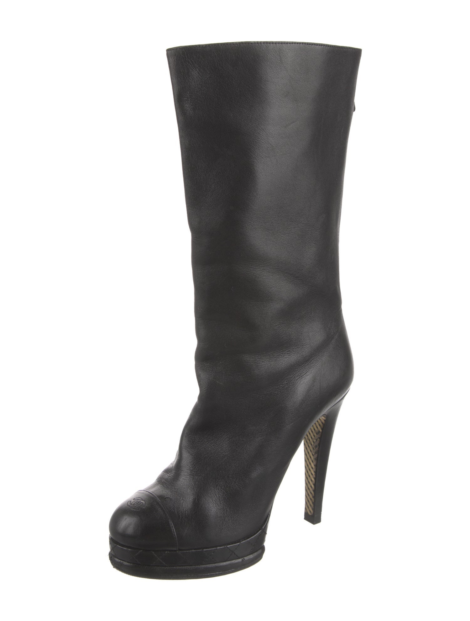 Chanel 2012 Interlocking CC Logo Boots