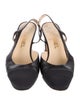 Chanel Interlocking CC Logo Leather Slingback Pumps