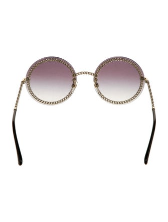 Chanel Interlocking CC Logo Round Sunglasses