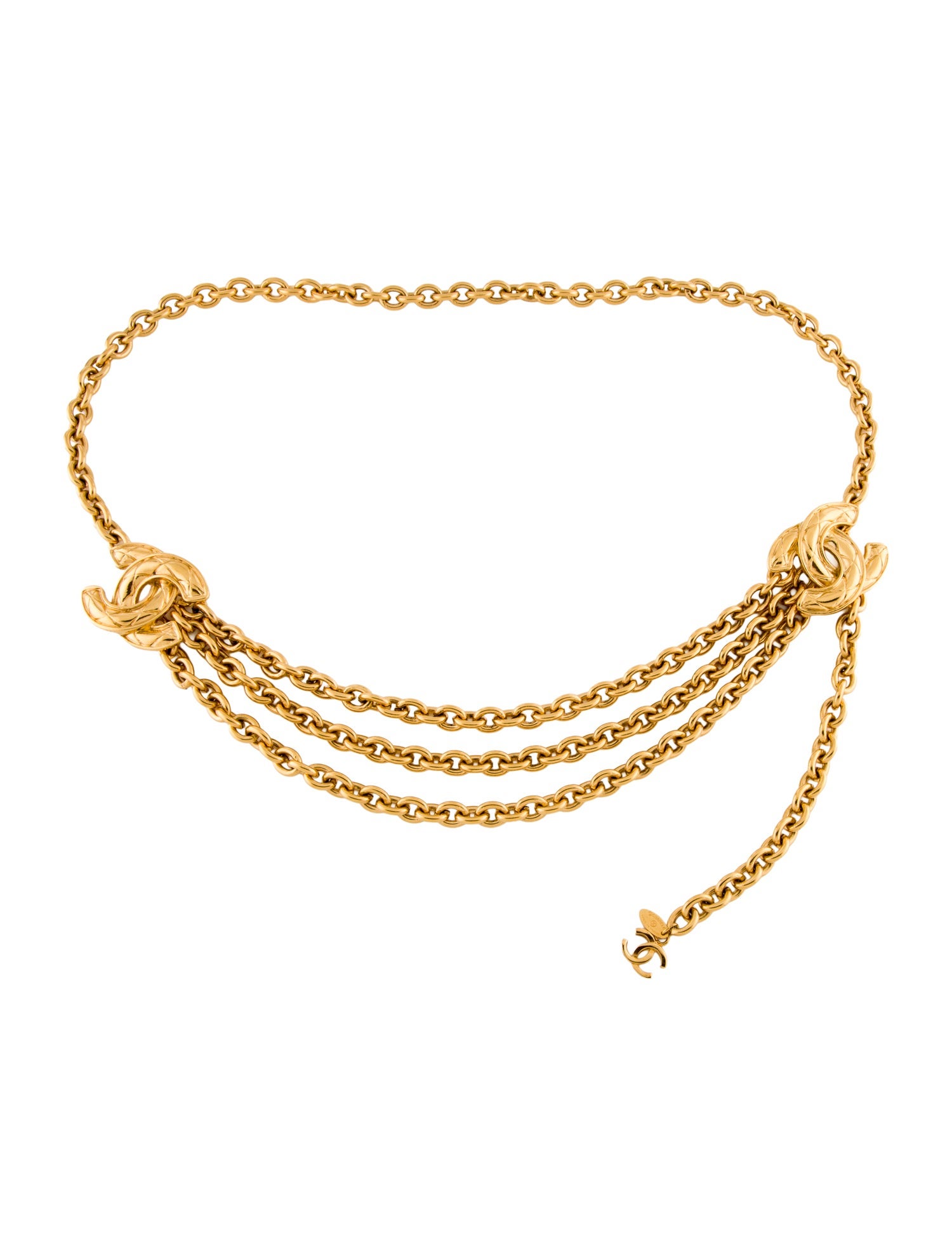 Chanel Vintage Interlocking CC Logo Waist Belt