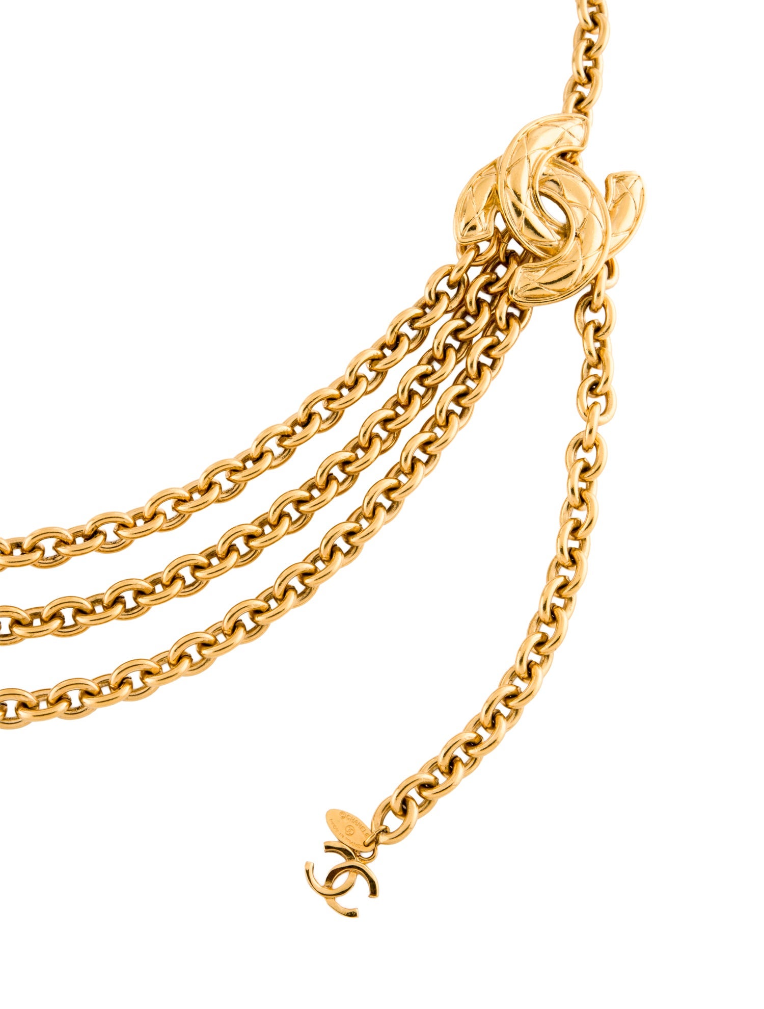 Chanel Vintage Interlocking CC Logo Waist Belt