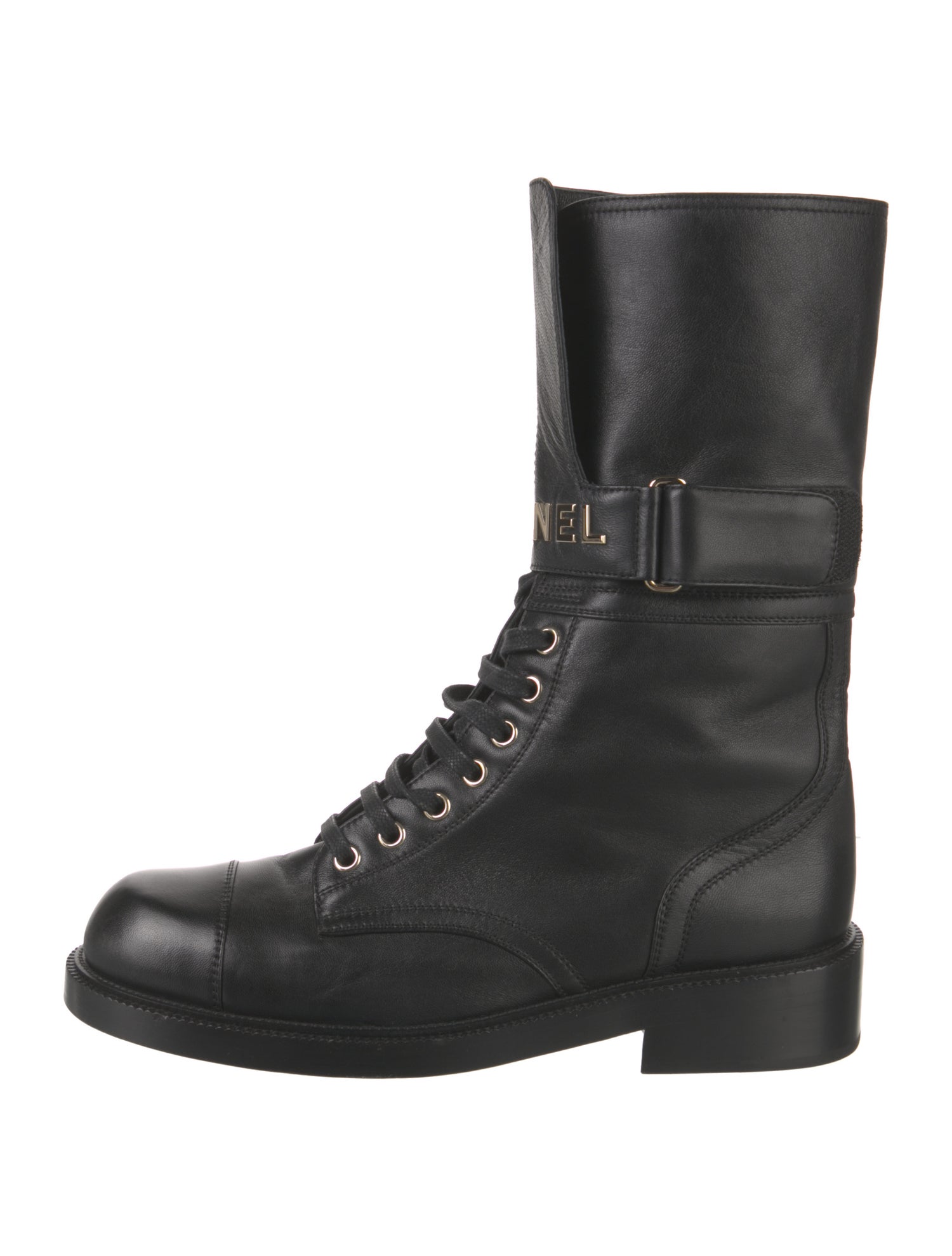 Chanel 2021-2022 Signature Logo Combat Boots