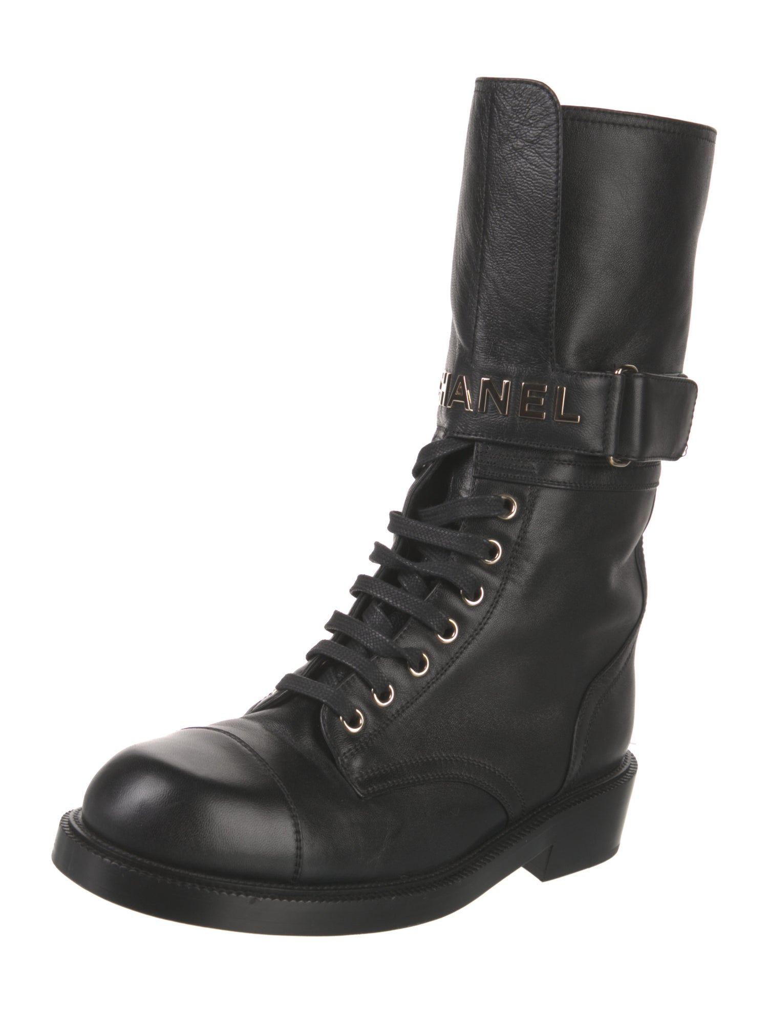 Chanel 2021-2022 Signature Logo Combat Boots